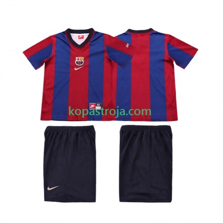 Billiga Fotbollströjor FC Barcelona 1999 Retro Barn Hemma tröja 1998 Kortärmad